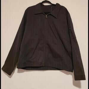 Men's Dickies Black Work Trucker Jacket Workwear Casual XL